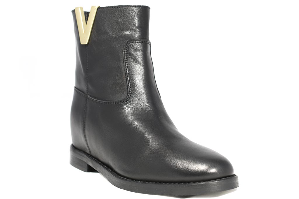 Stivaletto V oro in vera pelle