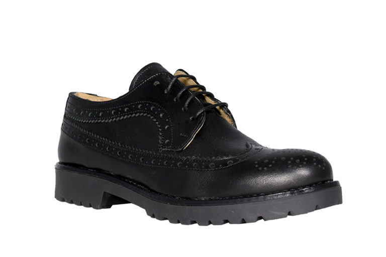 Inglesi nere vera pelle &quot;Meghan&quot; Sara P. Shoes Scarpe