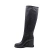 Stivale zeppa pelle nero Loredana (4)