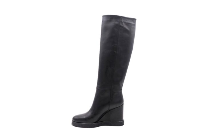 Stivale zeppa pelle nero Loredana (4)