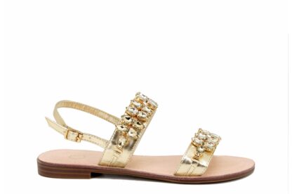 Sandalo Positano Gold a fasce Queen Helena Y3030 sandali per la donna estivi (2)