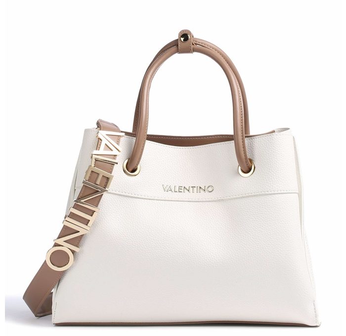 Borsa Shopping Ecrù Valentino Linea Alexia valentino bags alexia borsa a mano bianco vbs5a802 (1)