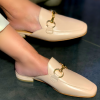 Scarpe basse Nude stile mules "Drusilla"