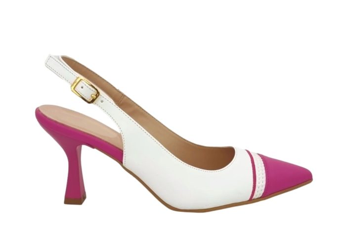 Chanel Bianche con puntale Fuxia Chiaro Madame (1)