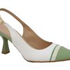 Chanel Bianche con puntale Verde Chiaro "Madame"
