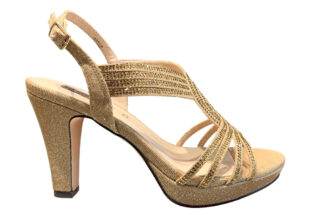 Sandalo elegante Oro con strass Queen Helena sandalo per la cerimonia (1)