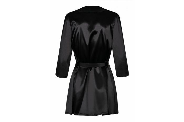 Vestaglia raso nero vestaglia notte in raso obsessive satinia (1)