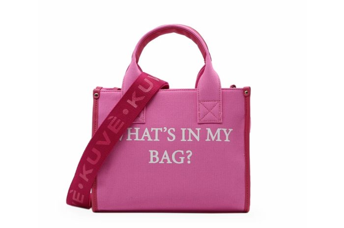 Shopping Kuvè in Canvas Powder Fuxia con tracolla borsa piccola per il mare (3) Shopping Kuvè in Canvas "Powder" Fuxia con tracolla