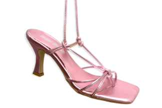 Sandalo infradito rosa con lacci alla caviglia Rachele (1)