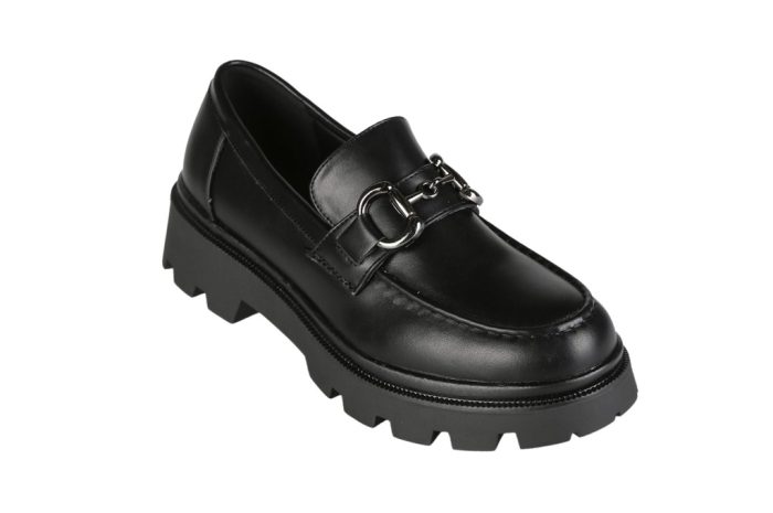 Mocassino da donna nero Virgi scarpe basse con fibbia (2) Mocassino da donna nero "Virgi"