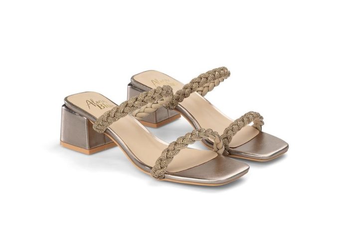 Sandalo Basso con tacco Bronzo Dai Alma Blu (1)