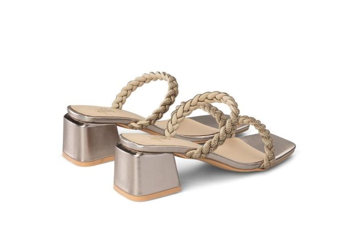 Sandalo Basso con tacco Bronzo Dai "Alma Blu"