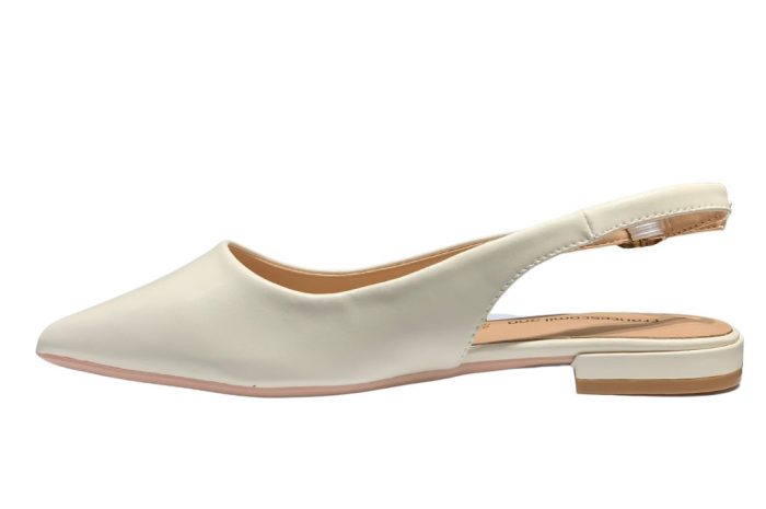 Slingback basse Vera Pelle Beige "Ashley" <br><b>Francesco Milano</b>