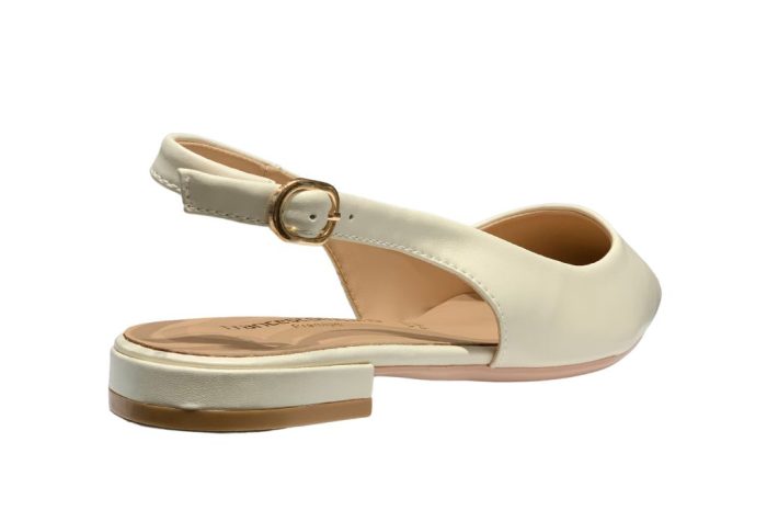 Slingback basse Vera Pelle Beige "Ashley" <br><b>Francesco Milano</b>