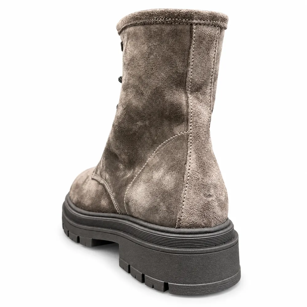 Anfibi Brooklyn in camoscio grigio - vista posteriore
