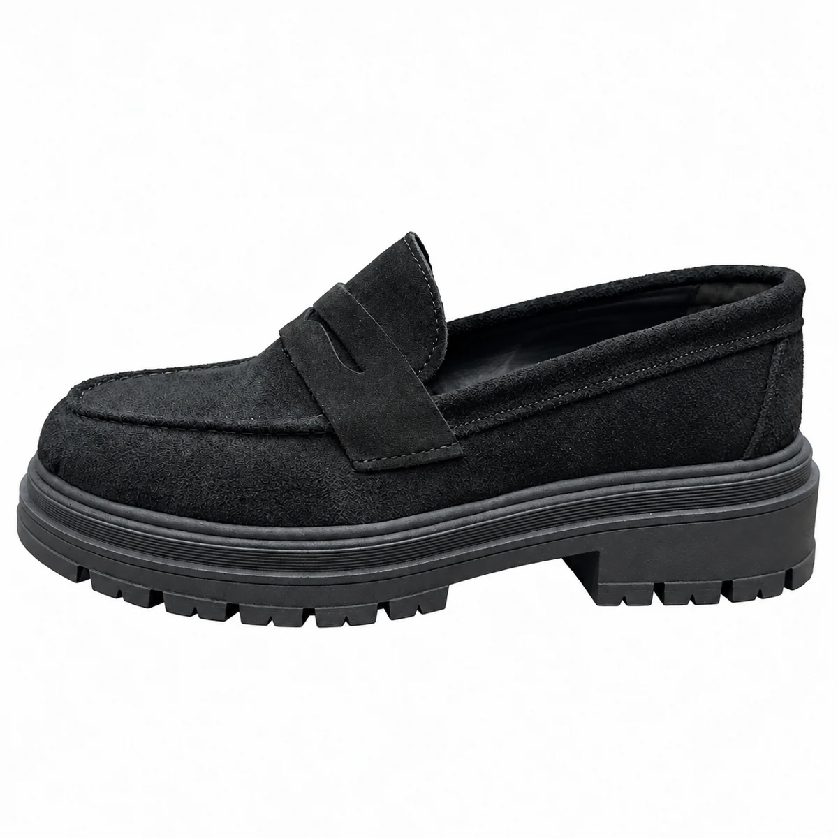 Mocassino Concita Vera Pelle Camoscio Nero Made in Italy scarpe per la donna casual