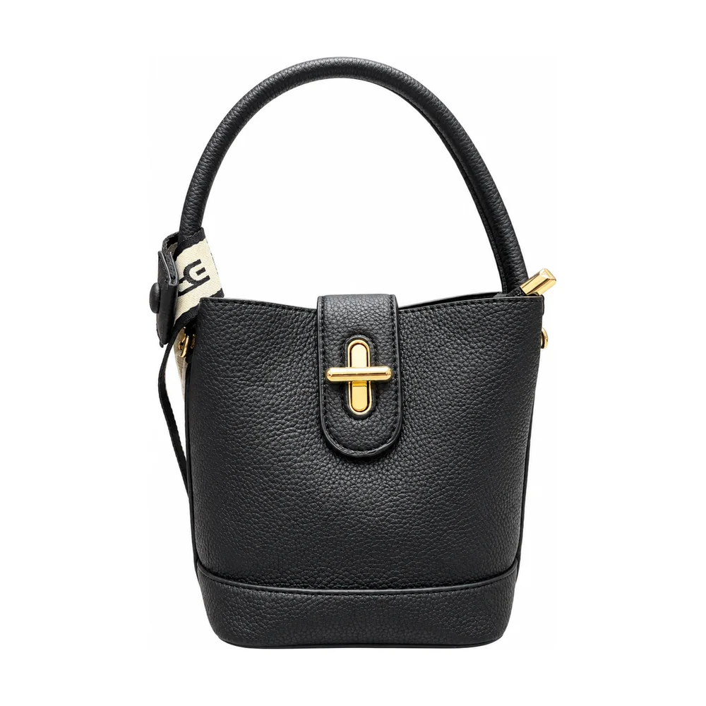 Borsa secchiello Lavinia Erick&Co. nera, vista frontale