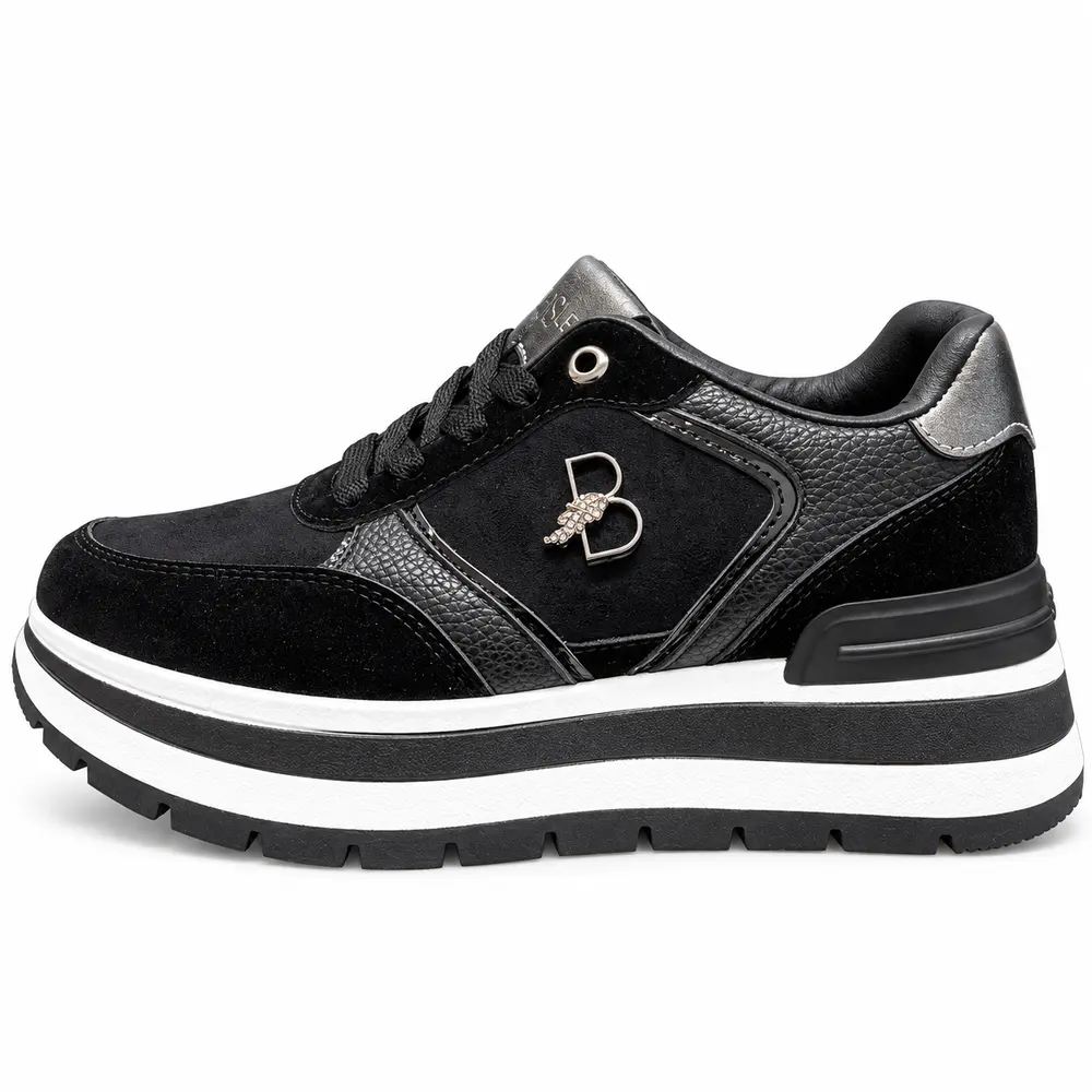 Sneakers donna Basile nero Noemi – vista laterale sinistra
