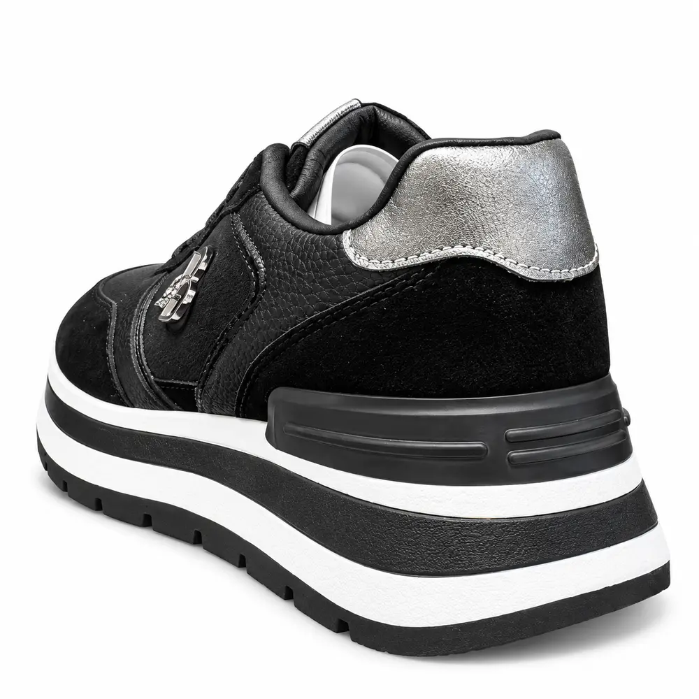 Sneakers donna Basile nero Noemi – vista posteriore