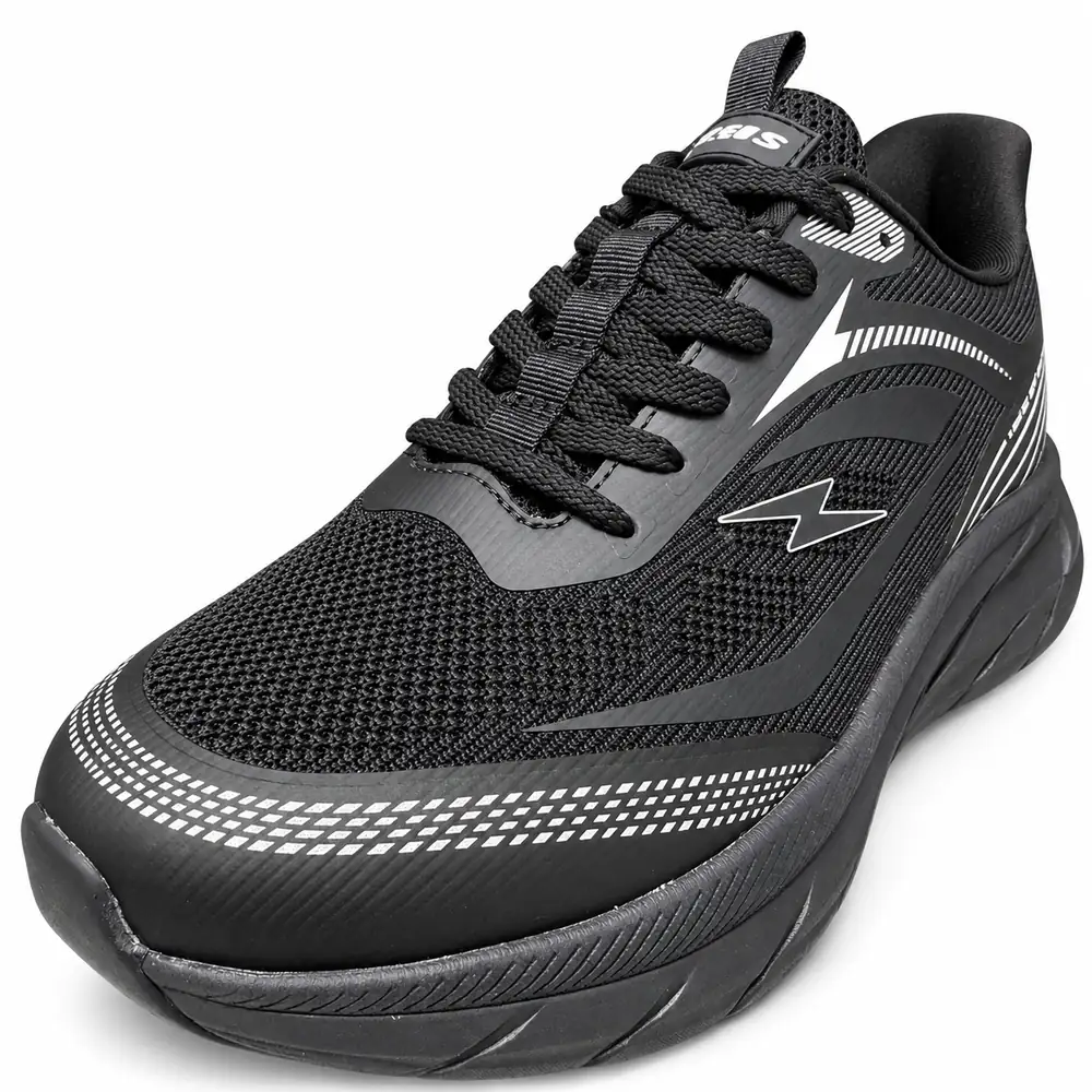 Sneakers uomo Zeus nere in tessuto, dettaglio
