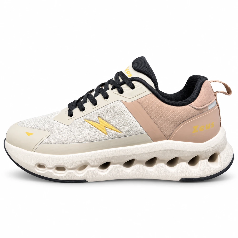 sneakers zeus beige dafne scarpe per running e lunghe passeggiate