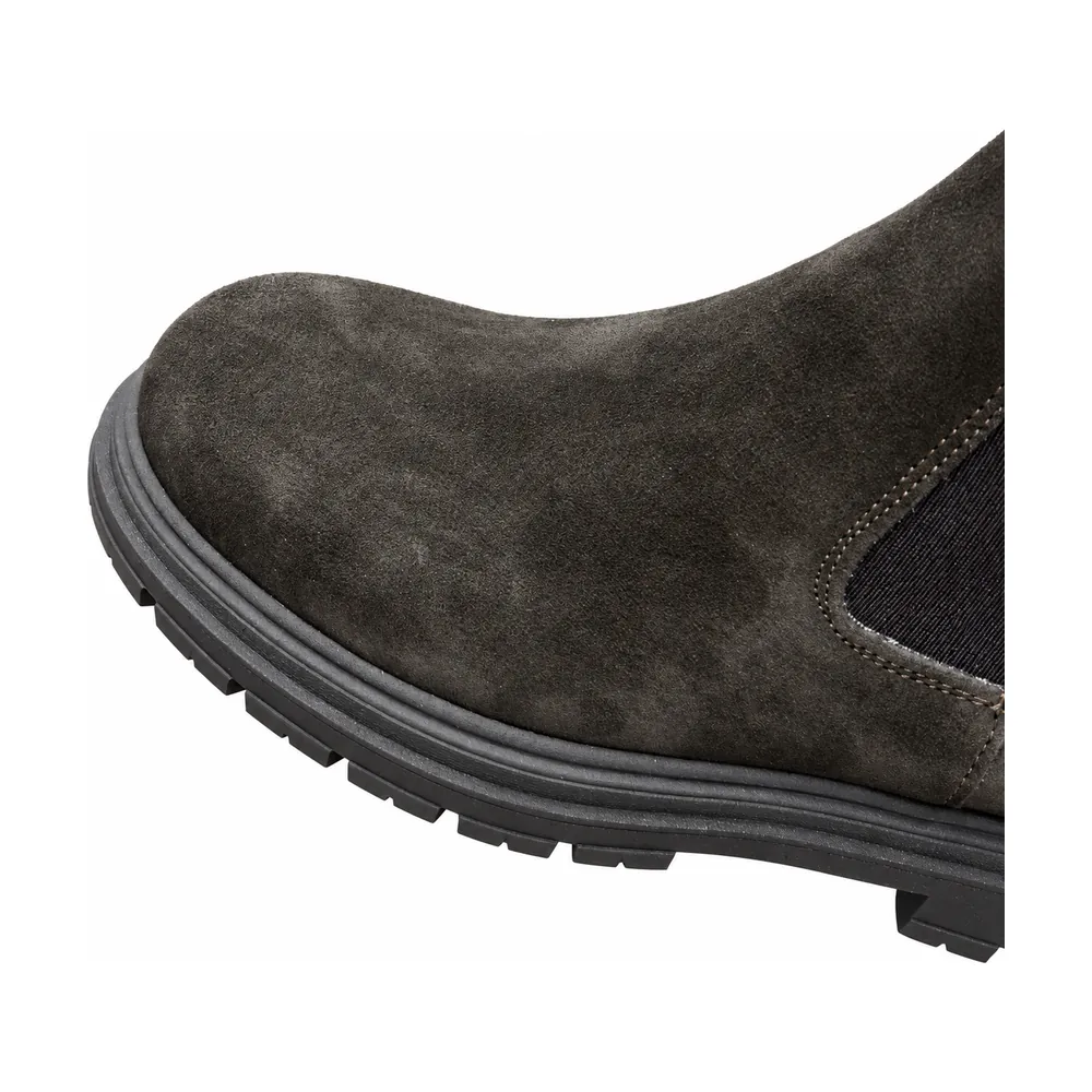Stivaletto Chelsea Siena in camoscio grigio – dettaglio punta