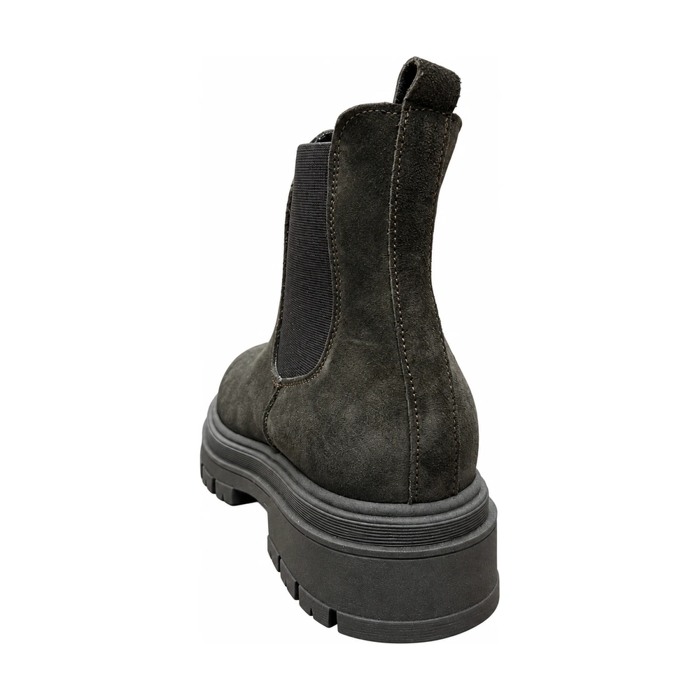 Stivaletto Chelsea Siena in camoscio grigio – vista posteriore