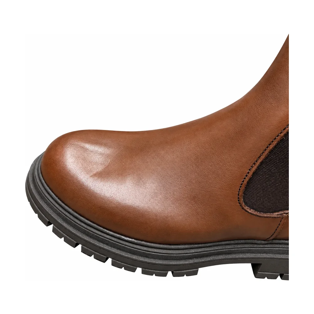 Stivaletto Chelsea Siena in vera pelle marrone – dettaglio punta