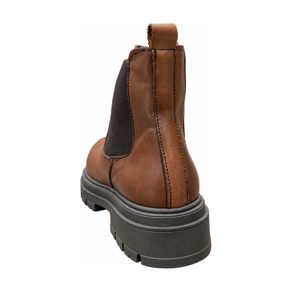 Stivaletto Chelsea Siena in vera pelle marrone – vista posteriore